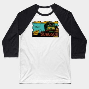 Vintage Style Dubuque Elevator Car Baseball T-Shirt